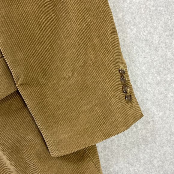 Brooks Brothers Corduroy Blazer Mens 48L Long Brown Two Button Sport Coat Jacket - Picture 9 of 15